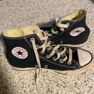 Black high top converse